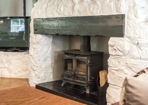 The living room at Writing History, Tenby