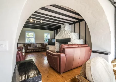 The living room at Writing History, Tenby