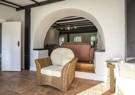 The living room at Writing History, Tenby