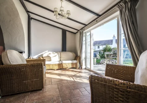 The living room at Writing History, Tenby