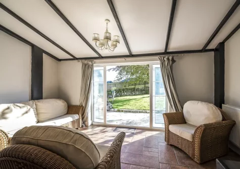 The living room at Writing History, Tenby