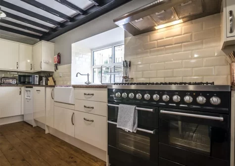 The kitchen at Writing History, Tenby