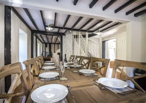 The dining room at Writing History, Tenby